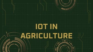 IOT IN
AGRICULTURE
 