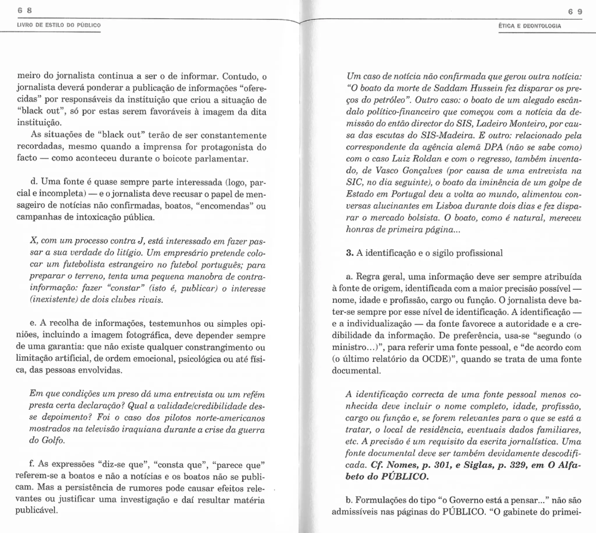 As fontes no “Público”