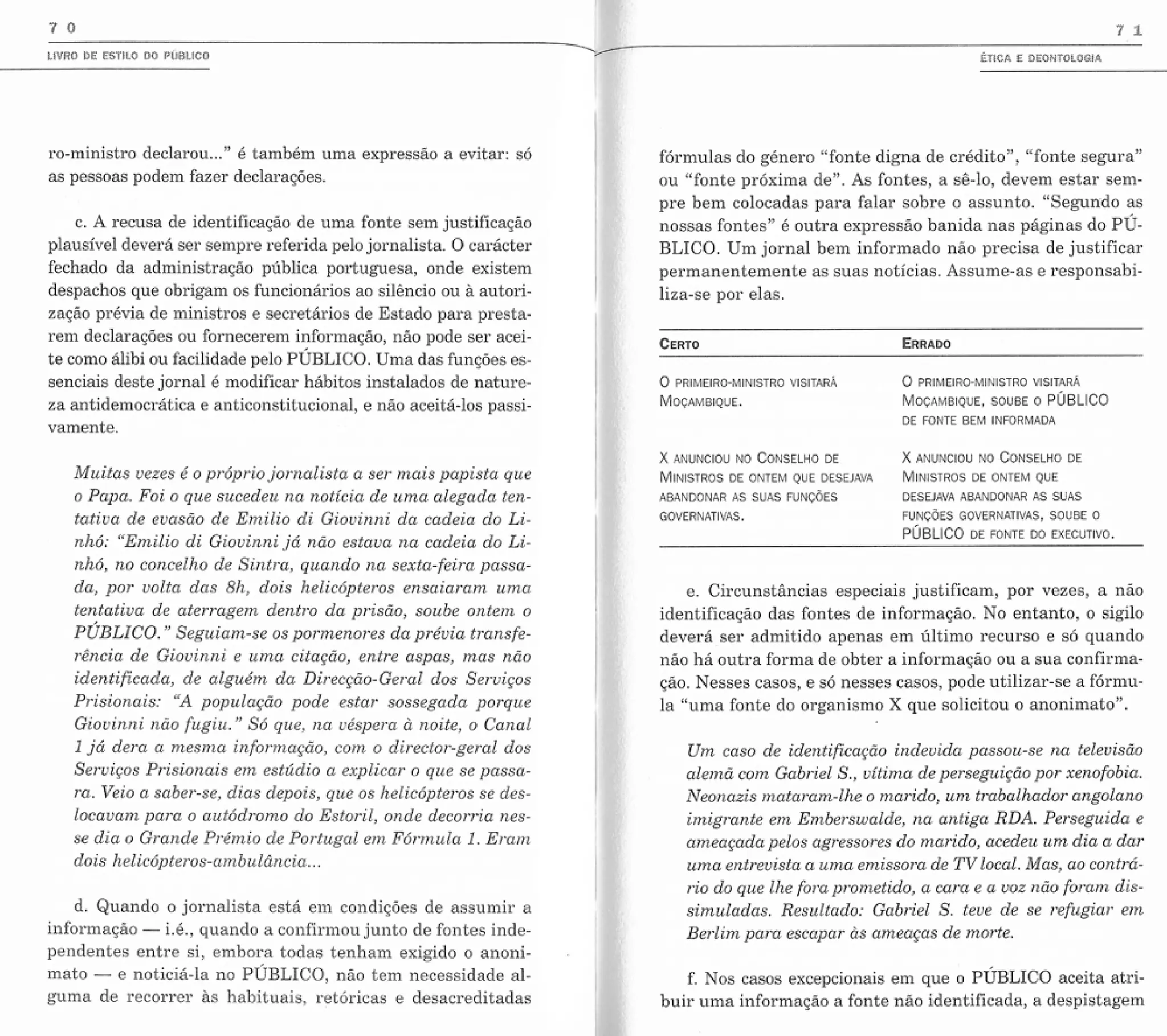 As fontes no “Público”