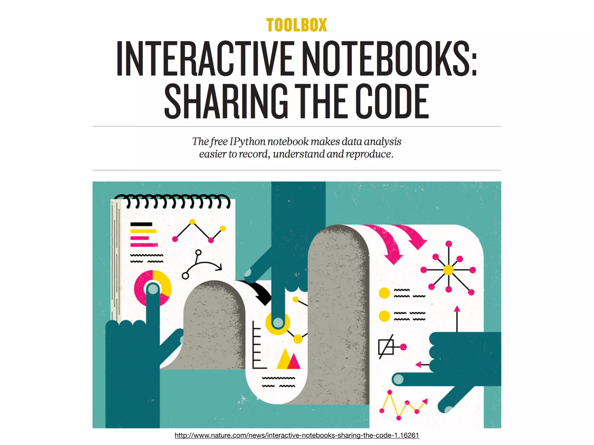 http://www.nature.com/news/interactive-notebooks-sharing-the-code-1.16261
 