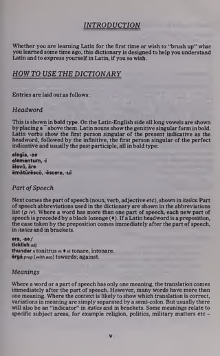 Latin Dictionary Form Collins Latin Concise Dictionary Harpercollins | PDF