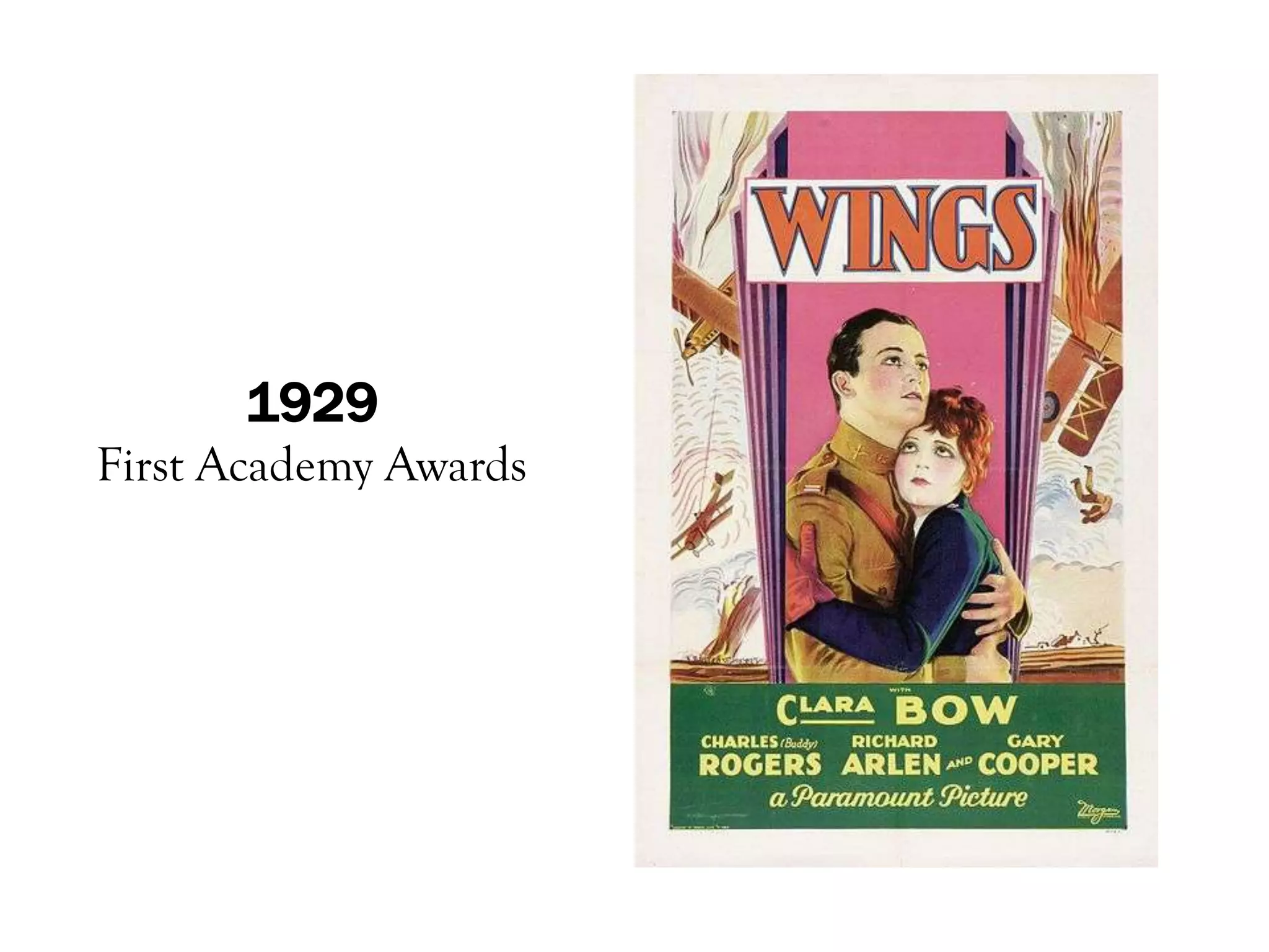 1929
First Academy Awards
 