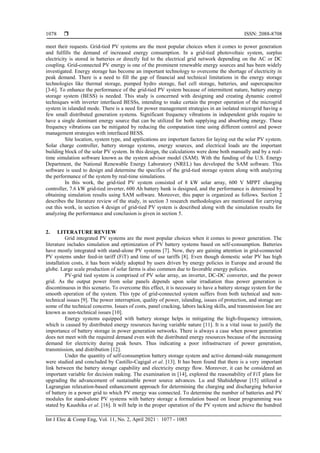 Design and performance analysis of PV grid-tied system with energy ...