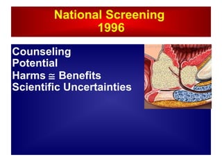 National Screening  1996 Counseling  Potential  Harms    Benefits  Scientific Uncertainties  
