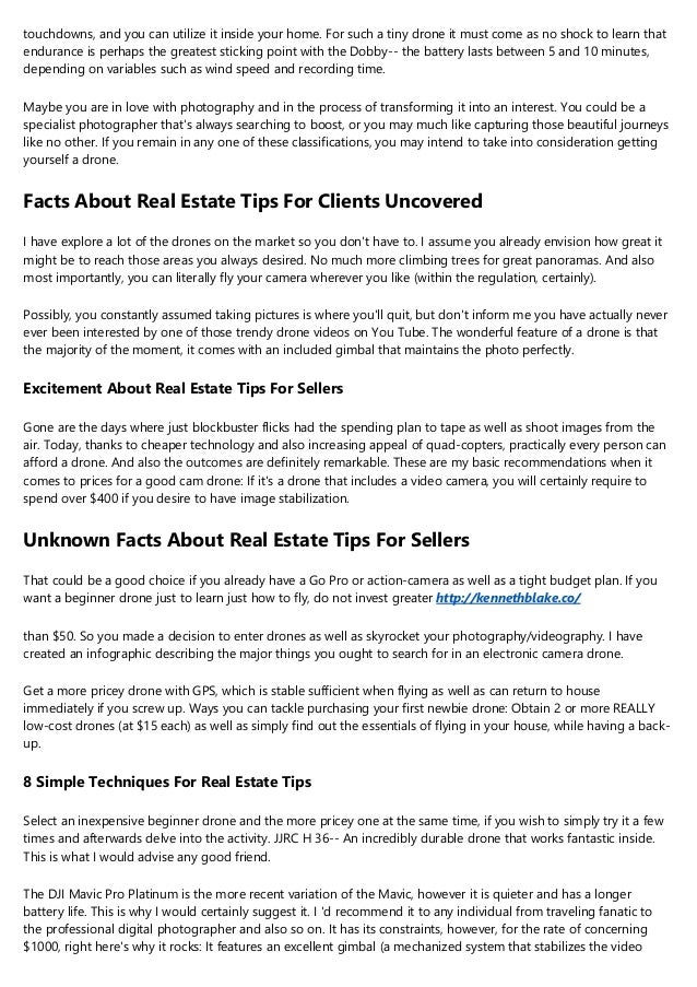 Real Estate Tips For Sellers The Facts