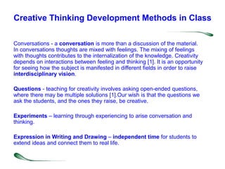Raising Creative Thinkers | PPTX