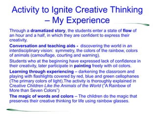 Raising Creative Thinkers | PPTX