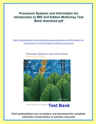 Processes Systems and Information An Introduction to MIS 2nd Edition ...