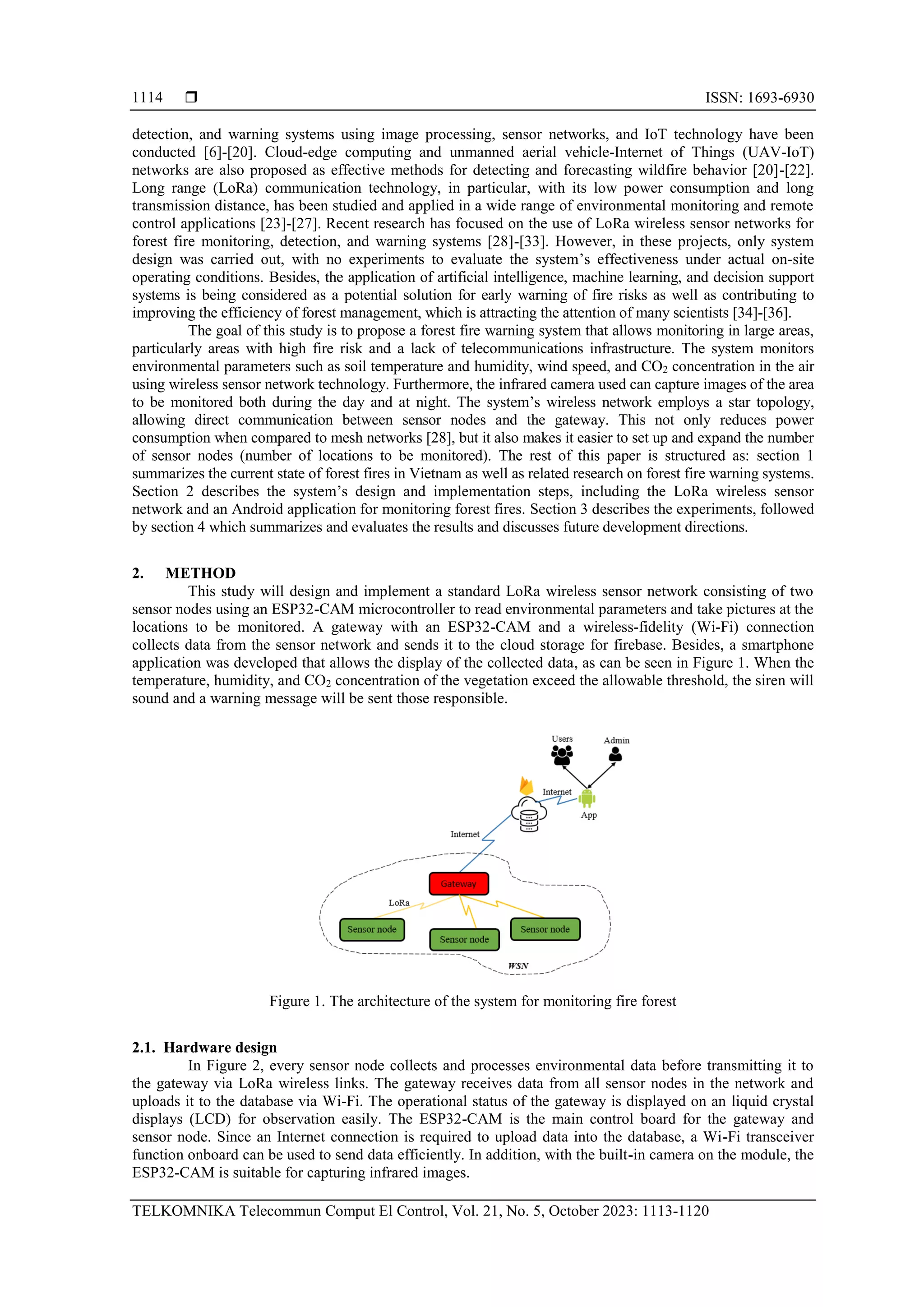 Design and implementation of a LoRa-based system for warning of forest ...