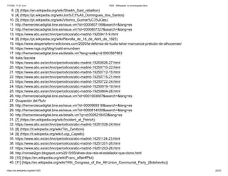 8. [3] (https://en.wikipedia.org/wiki/Sheikh_Said_rebellion)
9. [4] (https://pt.wikipedia.org/wiki/Jos%C3%A9_Domingues_dos_Santos)
10. [5] (https://pt.wikipedia.org/wiki/Vitorino_Guimar%C3%A3es)
11. http://hemerotecadigital.bne.es/issue.vm?id=0000807199&search=&lang=es
12. http://hemerotecadigital.bne.es/issue.vm?id=0000807327&search=&lang=es
13. https://www.abc.es/archivo/periodicos/abc-madrid-19250411-9.html
14. [6] (https://pt.wikipedia.org/wiki/Revolta_de_18_de_Abril_de_1925)
15. https://www.despertaferro-ediciones.com/2020/la-defensa-de-kudia-tahar-marruecos-preludio-de-alhucemas/
16. https://www.rsgs.org/blog/roald-amundsen
17. http://hemerotecadigital.bne.es/details.vm?lang=es&q=id:0003567863
18. Italia fascista
19. https://www.abc.es/archivo/periodicos/abc-madrid-19250626-27.html
20. https://www.abc.es/archivo/periodicos/abc-madrid-19250710-22.html
21. https://www.abc.es/archivo/periodicos/abc-madrid-19250712-15.html
22. https://www.abc.es/archivo/periodicos/abc-madrid-19250715-21.html
23. https://www.abc.es/archivo/periodicos/abc-madrid-19250722-24.html
24. https://www.abc.es/archivo/periodicos/abc-madrid-19250919-19.html
25. https://www.abc.es/archivo/periodicos/abc-madrid-19250804-28.html
26. http://hemerotecadigital.bne.es/issue.vm?id=0001003007&search=&lang=es
27. Ocupación del Ruhr
28. http://hemerotecadigital.bne.es/issue.vm?id=0000969316&search=&lang=es
29. http://hemerotecadigital.bne.es/issue.vm?id=0000814030&search=&lang=es
30. http://hemerotecadigital.bne.es/details.vm?q=id:0026218453&lang=es
31. [7] (https://en.wikipedia.org/wiki/Incident_at_Petrich)
32. https://www.abc.es/archivo/periodicos/abc-madrid-19251028-24.html
33. [8] (https://it.wikipedia.org/wiki/Tito_Zaniboni)
34. [9] (https://it.wikipedia.org/wiki/Luigi_Capello)
35. https://www.abc.es/archivo/periodicos/abc-madrid-19251124-23.html
36. https://www.abc.es/archivo/periodicos/abc-madrid-19251201-26.html
37. https://www.abc.es/archivo/periodicos/abc-madrid-19251203-26.html
38. http://nonsei2gm.blogspot.com/2015/05/alves-dos-reis-el-estafador-que-clono.html
39. [10] (https://en.wikipedia.org/wiki/Franc_affair#Plot)
40. [11] (https://en.wikipedia.org/wiki/14th_Congress_of_the_All-Union_Communist_Party_(Bolsheviks))
17/3/25, 11:21 a.m. 1925 - Wikipedia, la enciclopedia libre
https://es.wikipedia.org/wiki/1925 22/23
 