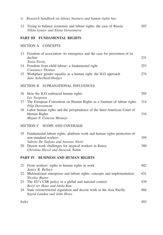 Research Handbook On Labour Business And Human Rights Law Research ...