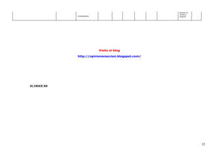 climatológicas.
familiar en
nuestros
hogares.
Visite el blog
http://opinionenaccion.blogspot.com/
D) CRUCE DO
22
 