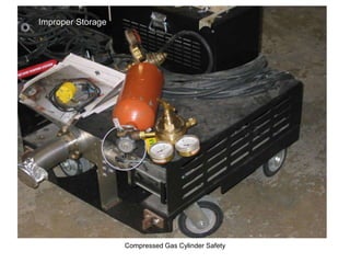 Compressed Gas Cylinder Safety
Improper Storage
 