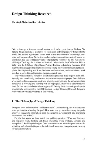 Design Thinking Understand Improve Apply 2011th Edition Hasso Plattner ...