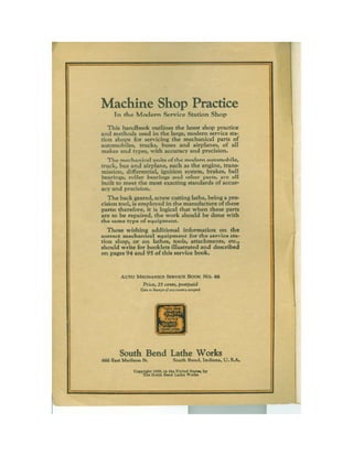 1929   auto mechanics service book - no 66