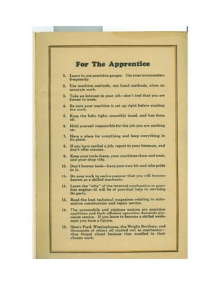 1929   auto mechanics service book - no 66