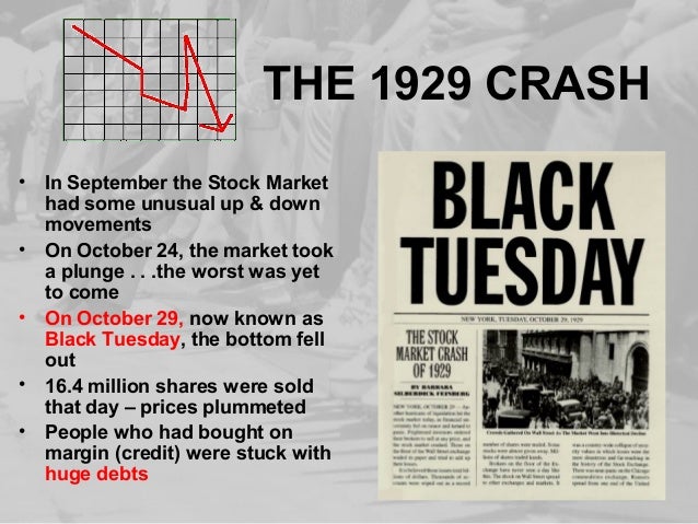 1929 crash how are most stocks bought and sold