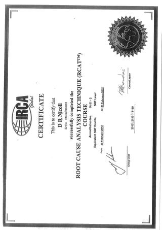Course certificates