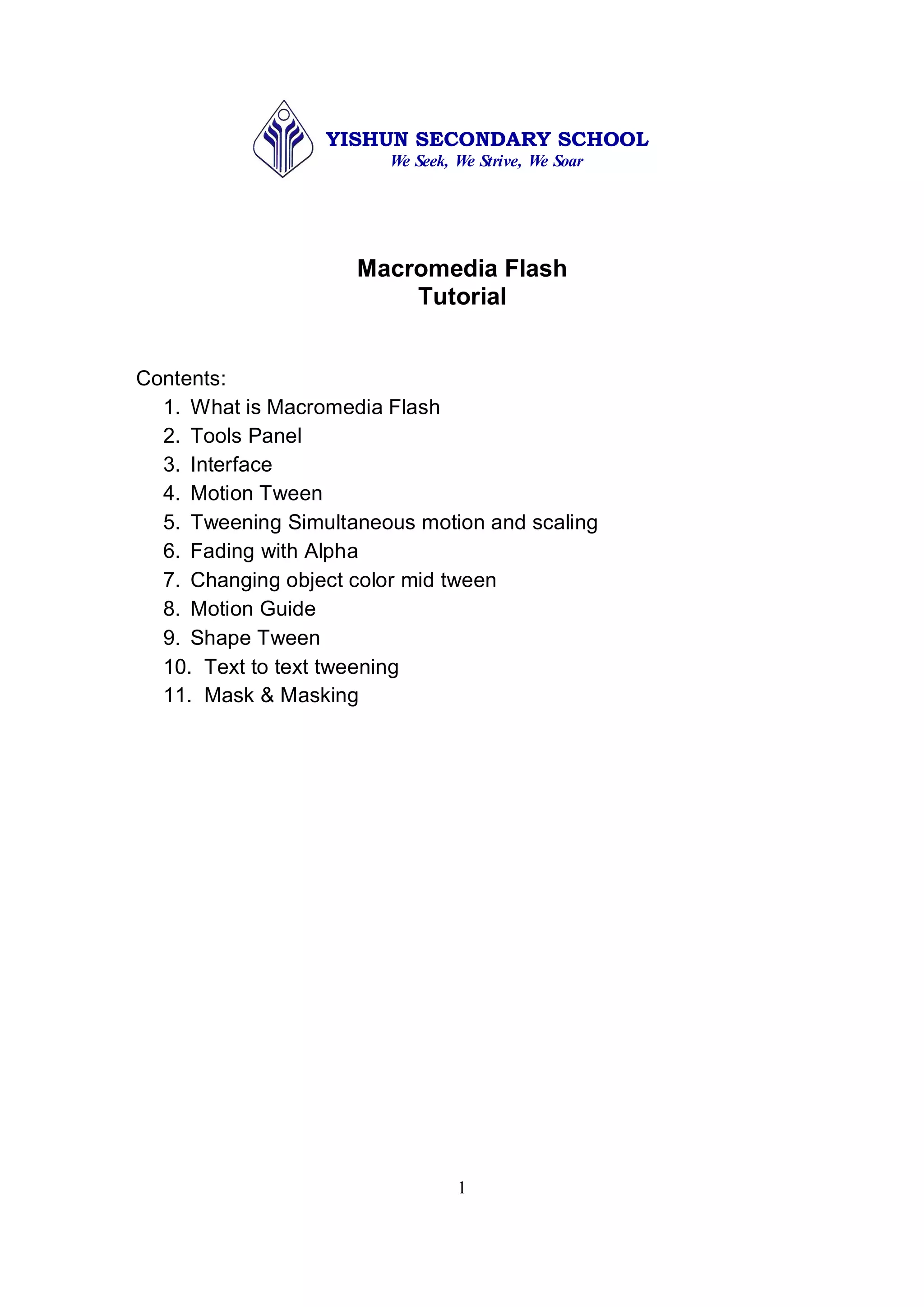 Flash Tutorial | PDF