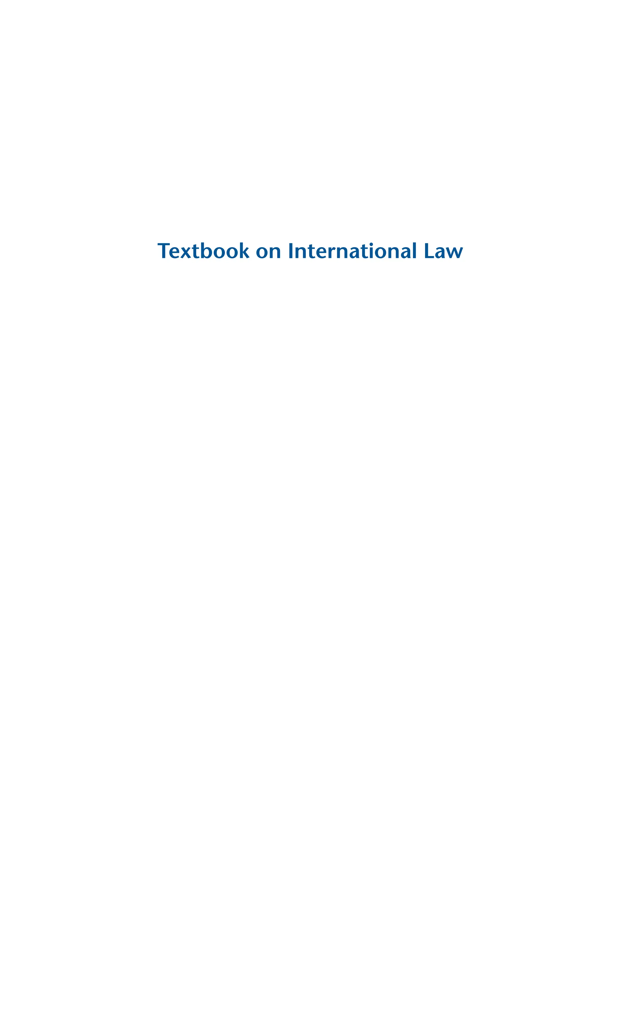 Textbook On International Law Seventh Edition 7th Edition Martin