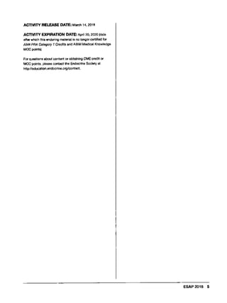 Esap 2018 Endocrine Selfassessment Program Questions Answers ...