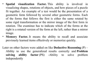 Spatial Visualization Factor Intelligence Theories_Intelligence Theories | PPT