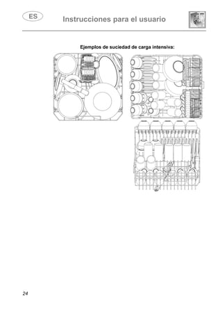 Instrucciones para el usuario
24
Ejemplos de suciedad de carga intensiva:
 