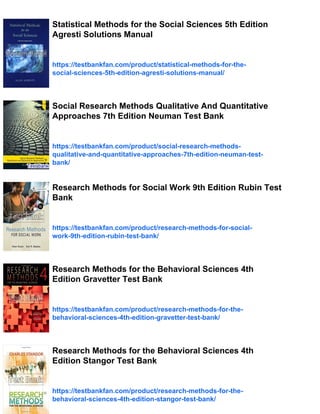 Qualitative Research Methods for the Social Sciences 9th Edition Lune ...