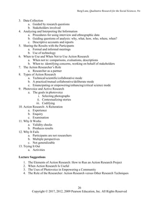 Qualitative Research Methods for the Social Sciences 9th Edition Lune ...