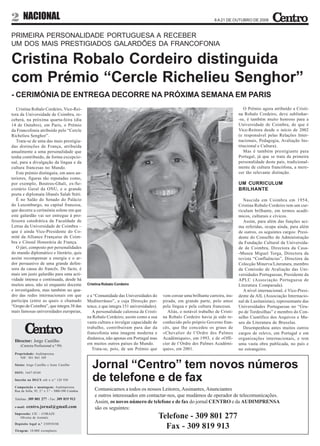 O Centro - n.º 59 – 08.10.2008