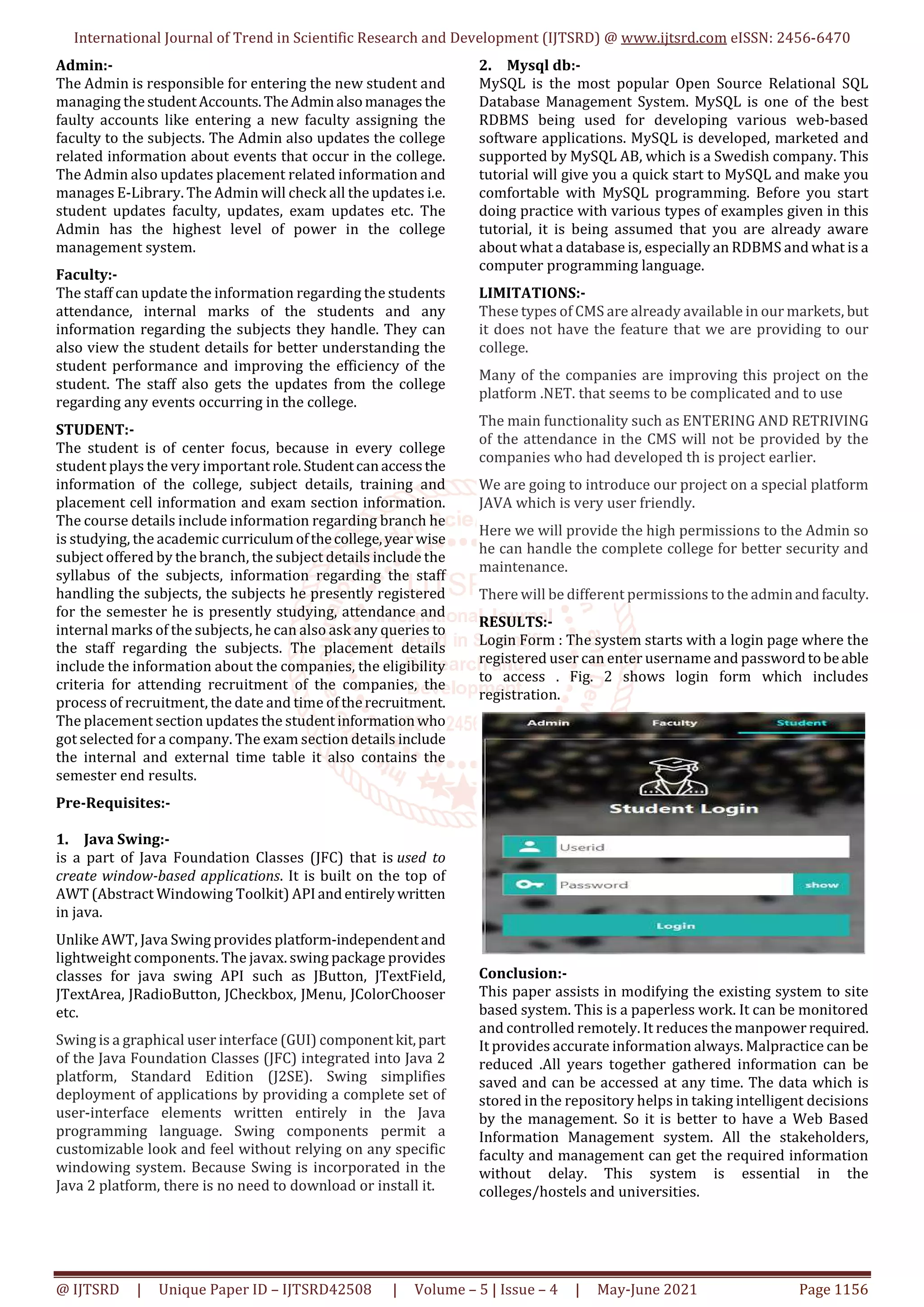 College Managmenet System | PDF