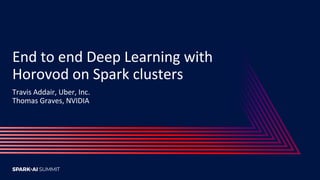 End-to-End Deep Learning with Horovod on Apache Spark Slide 2