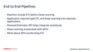 End-to-End Deep Learning with Horovod on Apache Spark Slide 5