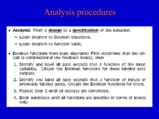 Analysis proceduresAnalysis procedures
 