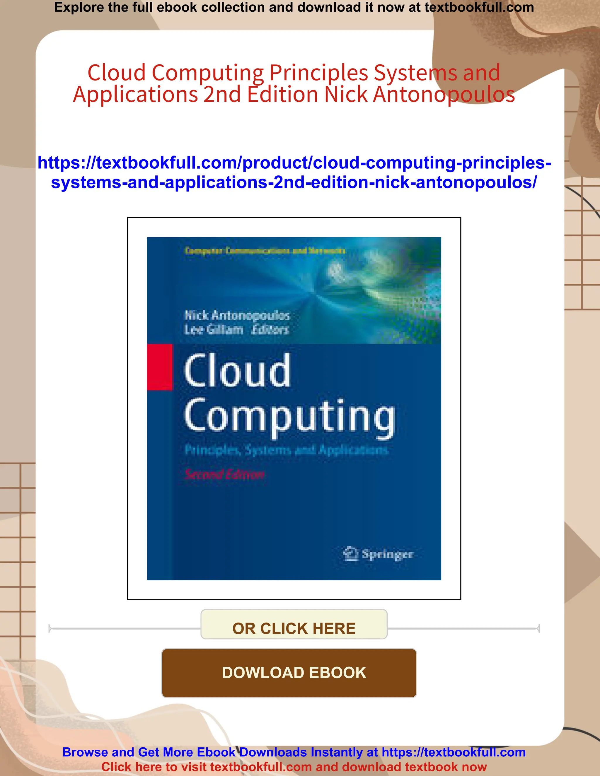 Cloud Computing Principles Systems and Applications 2nd Edition Nick  Antonopoulos | PDF