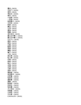 暴动={MOD}
天安门={MOD}
邳州={MOD}
李连玉={MOD}
季先={MOD}
小油条={MOD}
一党制={MOD}
延昌雅士={MOD}
卫寺狂={MOD}
砖家={MOD}
赝品={MOD}
兰河={MOD}
遗珠={MOD}
南露={MOD}
老夫永乐={MOD}
塞北云中鹤 1={MOD}
塞北云中鹤 1={MOD}
XJG351={MOD}
假货={MOD}
卖吗={MOD}
出售={MOD}
贩假={MOD}
卖假={MOD}
嘴脸={MOD}
骗子={MOD}
小丑={MOD}
那日贵={MOD}
蚁力神={MOD}
代考={MOD}
助考={MOD}
枪手={MOD}
台海={MOD}
台湾={MOD}
立委={MOD}
选举={MOD}
谢燕益 ={MOD}
告同胞书 ={MOD}
关贵敏 ={MOD}
张铁钧 ={MOD}
戚晓春 ={MOD}
姜敏 ={MOD}
陈瑞武 ={MOD}
苏显达 ={MOD}
张佳慧 ={MOD}
大小百合 ={MOD}
朱镕基 ={MOD}
江泽民 ={MOD}
江主席 ={MOD}
LIHONGZH ={MOD}
 