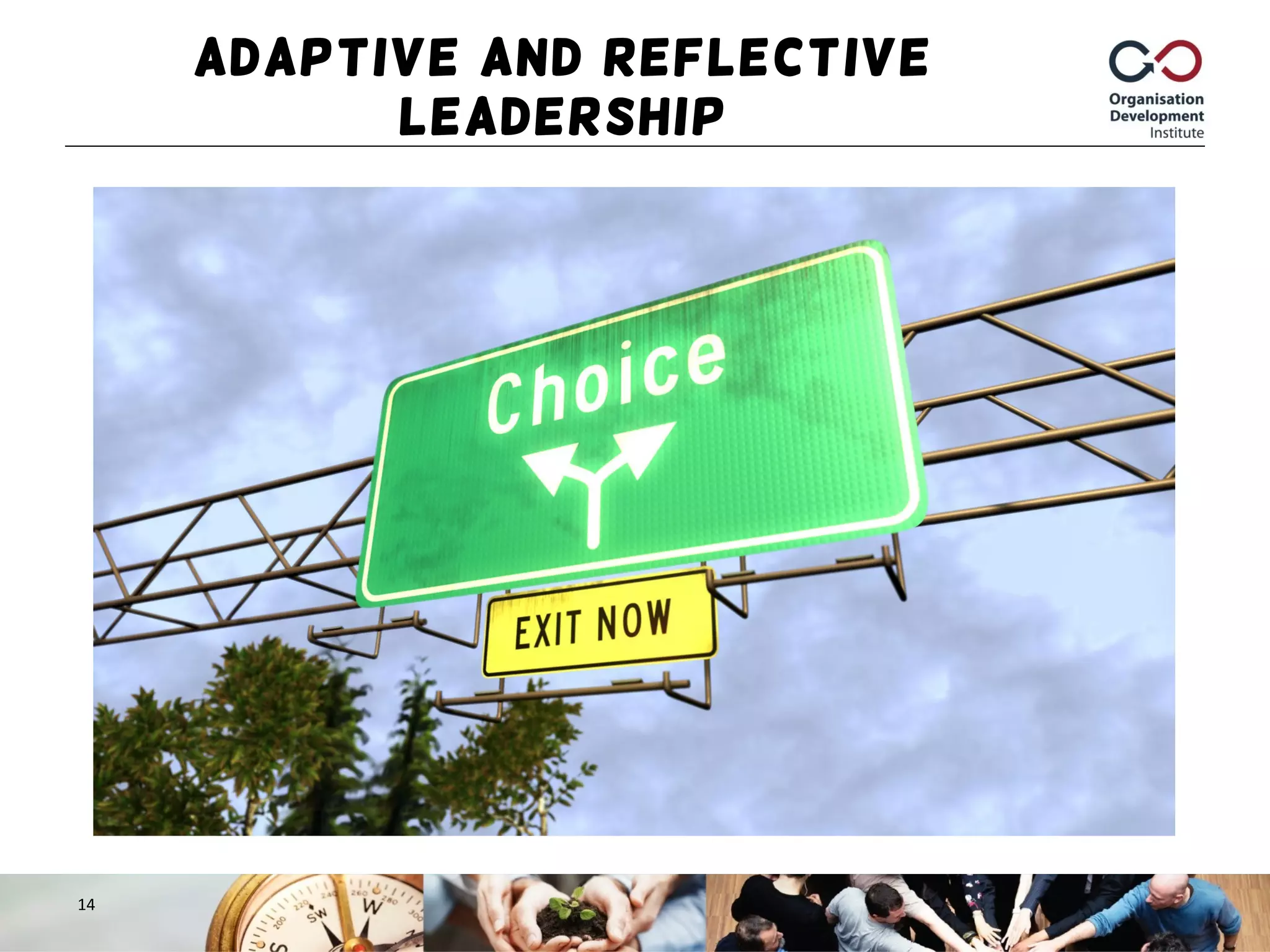 Adaptive and Reflective
Leadership
14
 