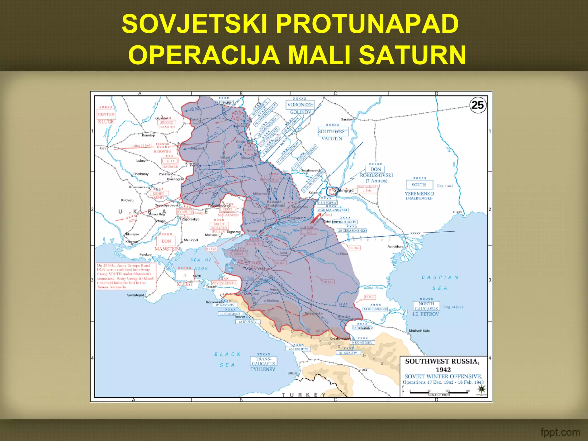 SOVJETSKI PROTUNAPAD
OPERACIJA MALI SATURN
 