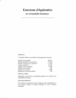 19411715 exercices-dapplication-en-comptabilite-analytique