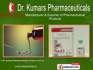 Manufacturer & Exporter of Pharmaceutical Products 