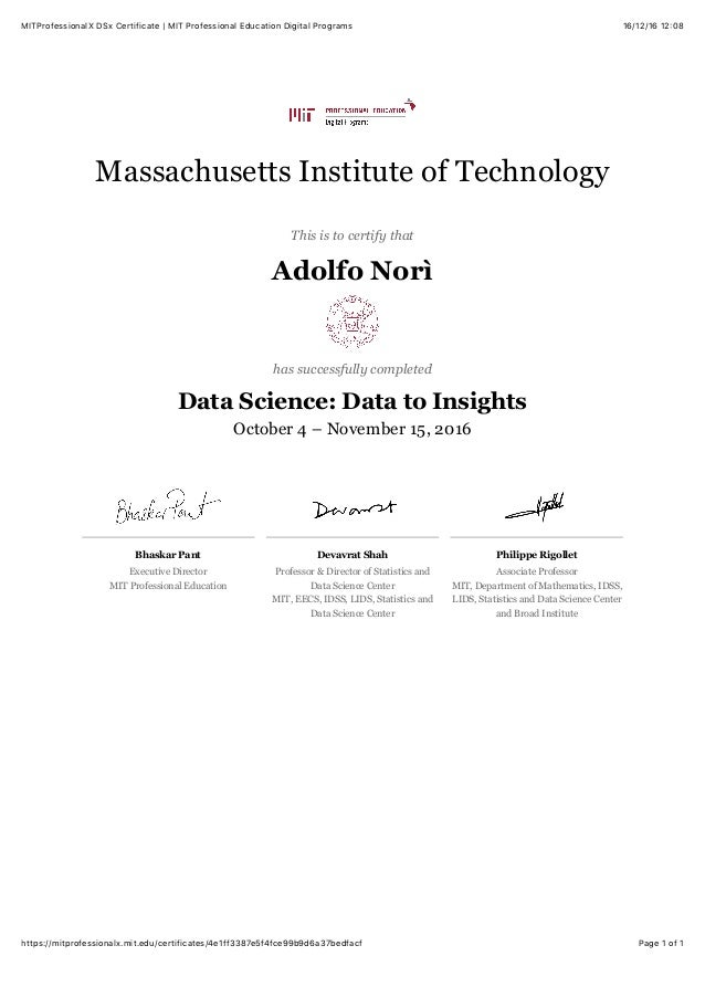 mitprofessionalx dsx certificate mit