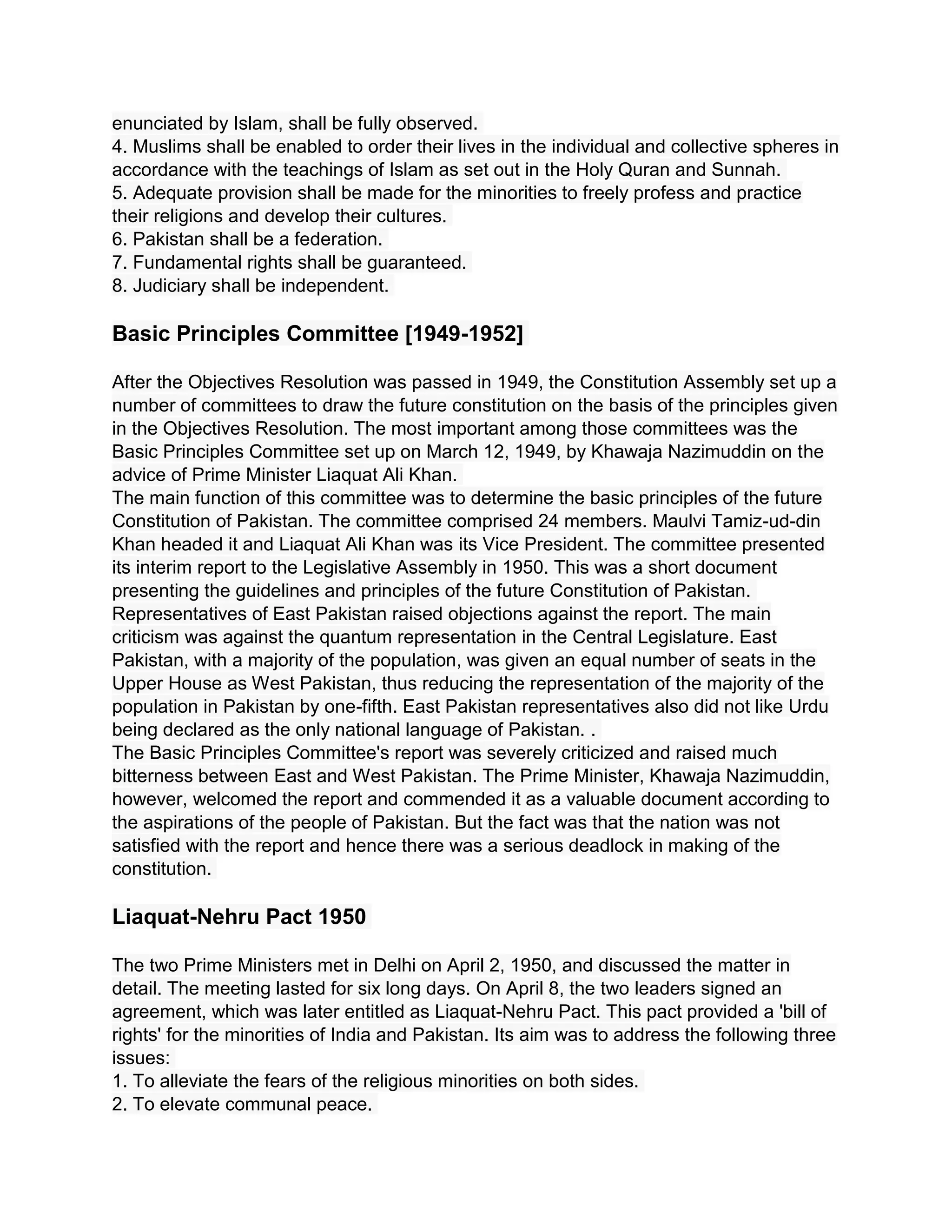 political history of pakistan 1947-1958 | PDF