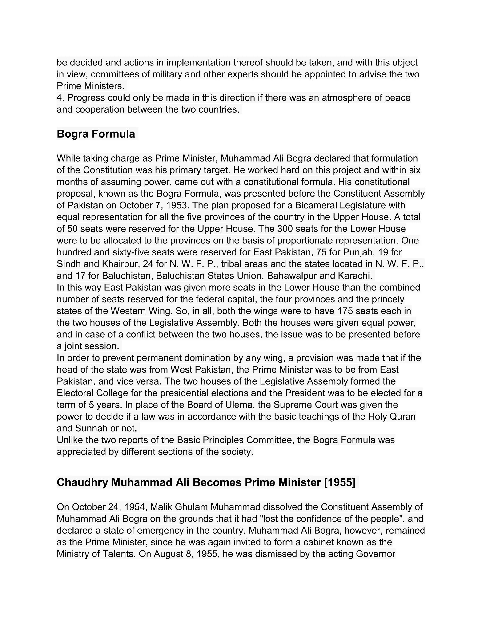 political history of pakistan 1947-1958 | PDF