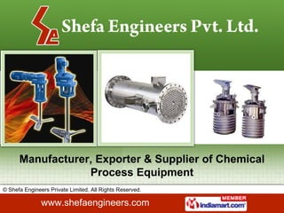 Manufacturer, Exporter & Supplier of Chemical Process Equipment 