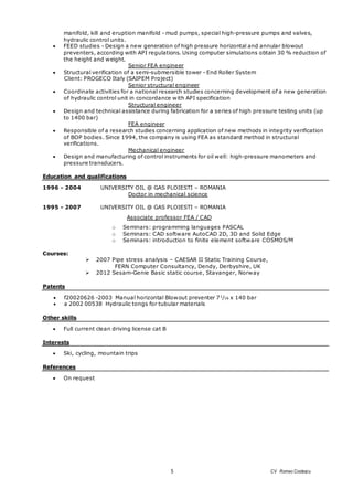 CV Romeo Costescu | PDF