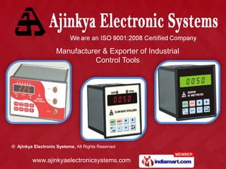 Manufacturer & Exporter of Industrial  Control Tools 