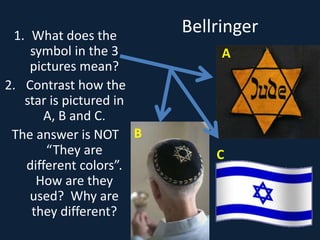 Bellringer1. What does the
symbol in the 3
pictures mean?
2. Contrast how the
star is pictured in
A, B and C.
The answer is NOT
“They are
different colors”.
How are they
used? Why are
they different?
A
C
B
 