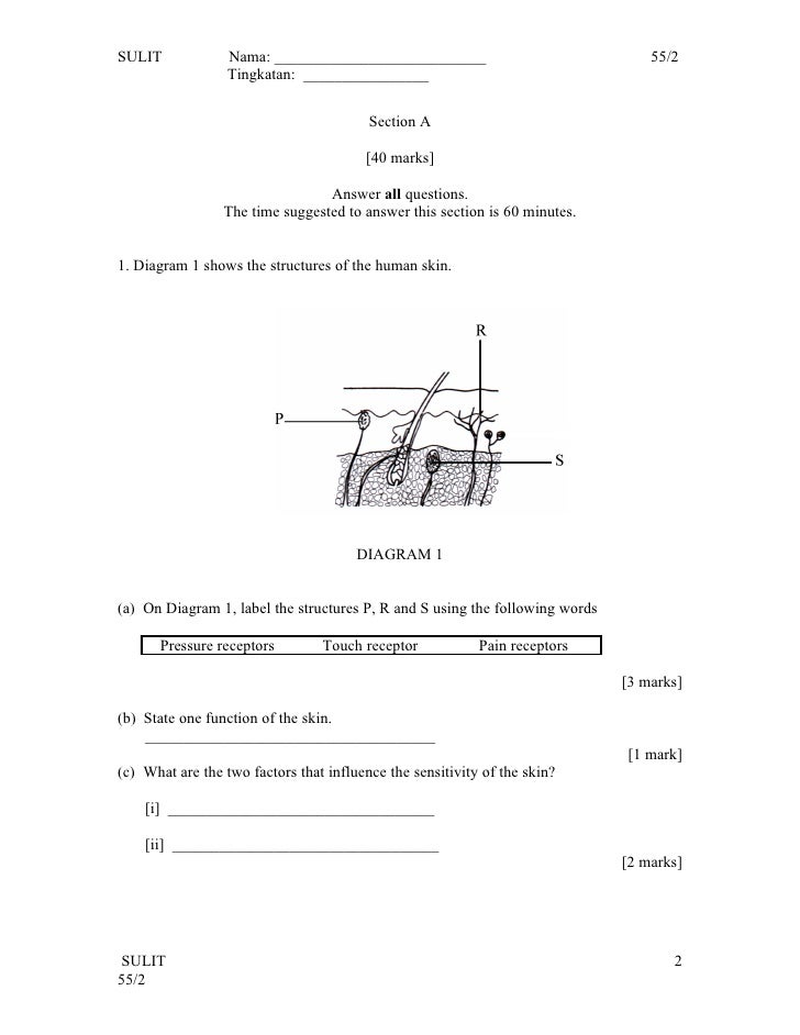 Science Form 3 Pt3 Questions