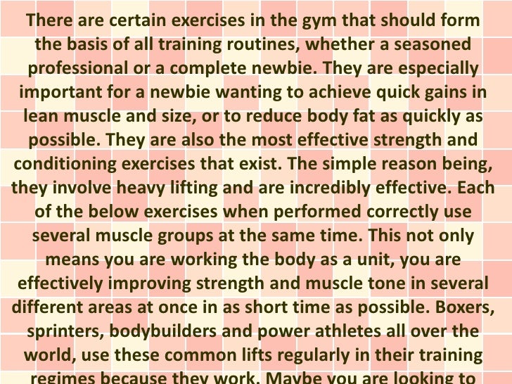 why compound exercises should