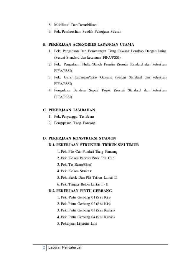 Contoh Laporan Pendahuluan Punya Orang Docx